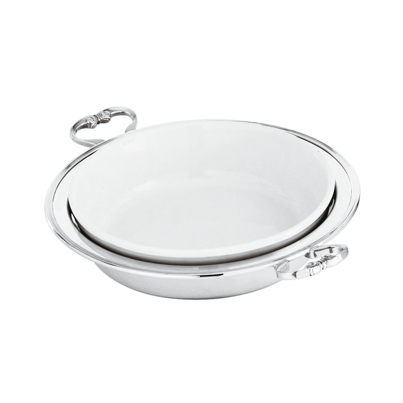 Round vegetable dish with china insert - Contour