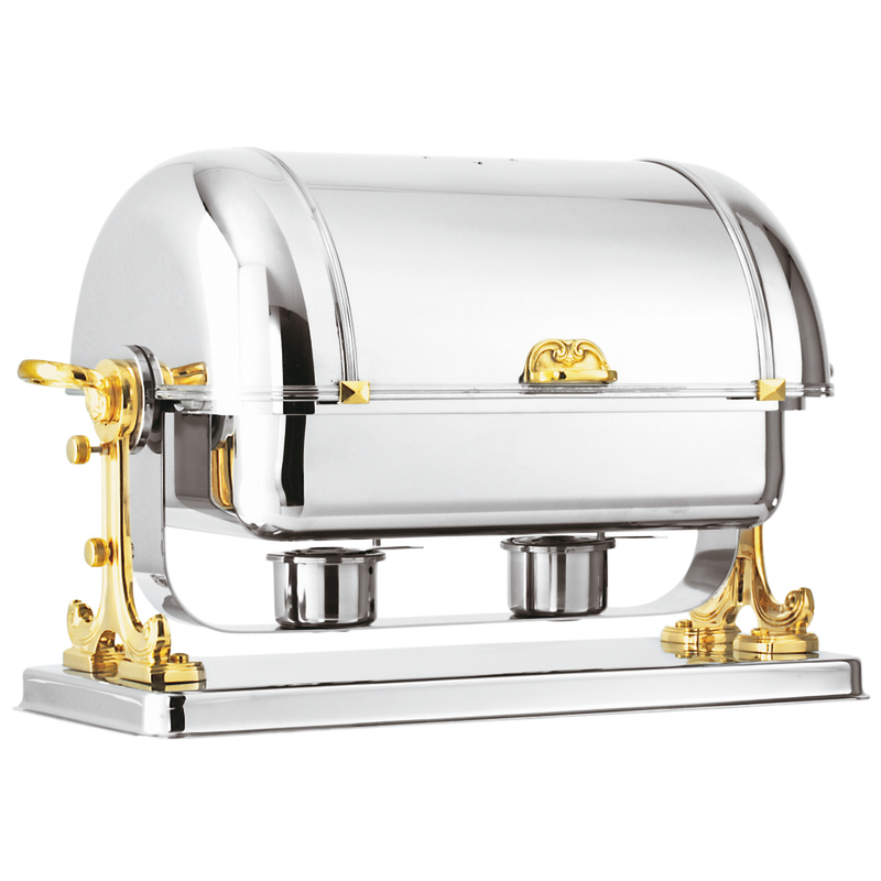 Chafing dish rectangular solid alcohol heating - America